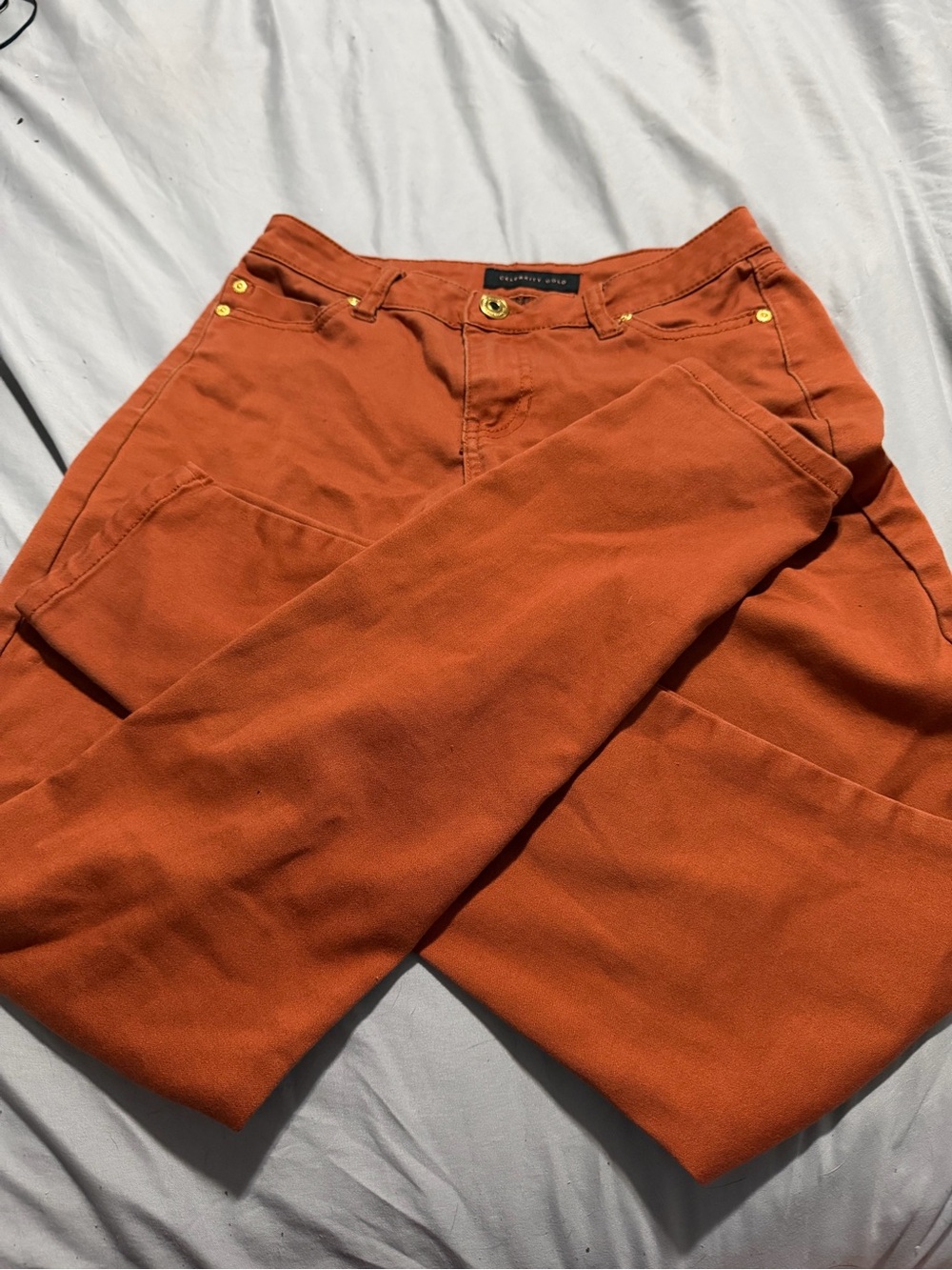 Women's High-Rise Rust Orange Jeans